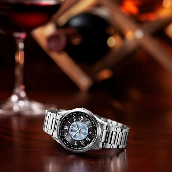 【人気商品】CITIZEN EXCEED シチズン エクシード 限定モデル500本 エコドライブ 電波時計 誓いの矢 蟇目鏑矢 メンズ腕時計 CB1110-70Wの画像