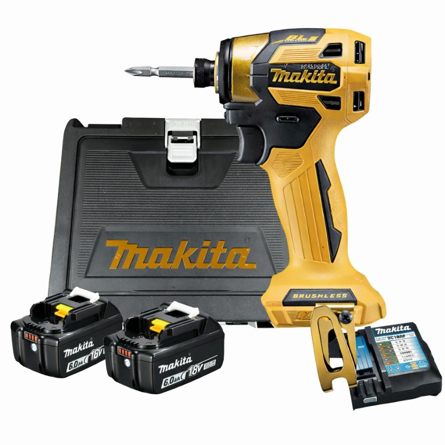 ✨マキタ　中古美品　TD173D　ｲﾝﾊﾟｸﾄﾄﾞﾗｲﾊﾞ　限定色　充電器/ﾊﾞｯﾃﾘｰ×2/付属品付き✨うるま市田場✨ マキタ（makita） 18V 充電式インパクトドライバ バッテリー・充電器