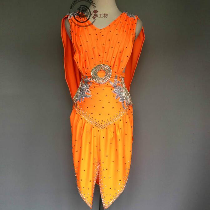 社交ダンス衣装 ラテンダンス衣装 ダンスドレス ラテンドレス ダンス チャチャ タンゴ 衣装 ダンスウエア 競技 高級ドレス ワンピース(13650円)