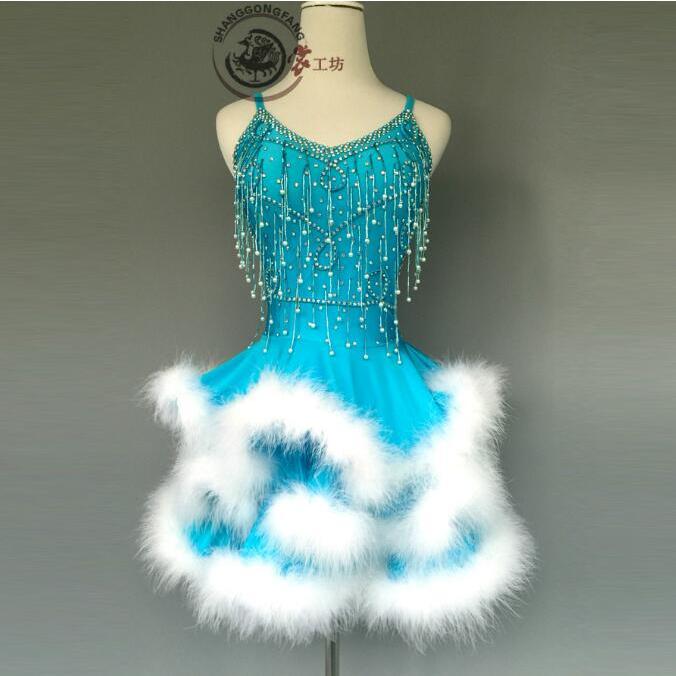 社交ダンスドレス 社交ダンス 衣装 モダンドレス 大きい裾 社交ダンス競技用のドレス ダンスウエア 練習服 競技着 演出用