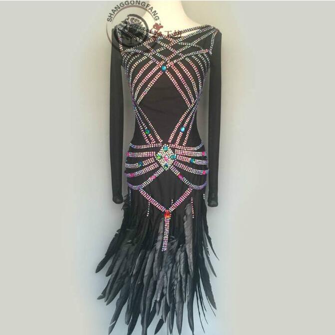 社交ダンスドレス 社交ダンス 衣装 モダンドレス 大きい裾 社交ダンス競技用のドレス ダンスウエア 練習服 競技着 演出用