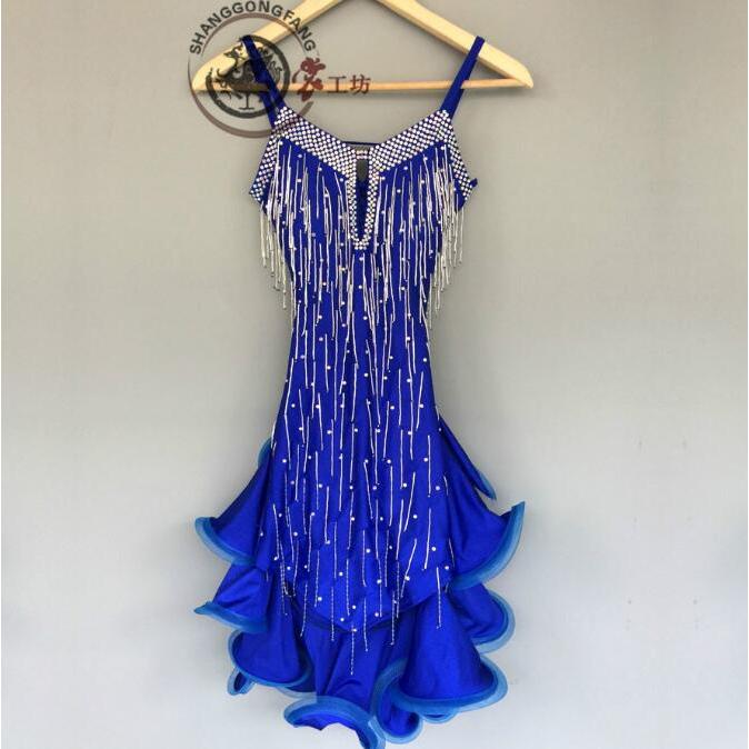 社交ダンス衣装 ラテンダンス衣装 ダンスドレス ラテンドレス ダンス チャチャ タンゴ 衣装 ダンスウエア 競技 高級ドレス ワンピース(10465円)