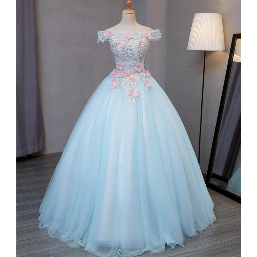 セール品 パーティードレス ウェディングドレス 奏会用ロングドレス 人気カラードレス 二次会 花嫁 結婚式 舞台 ブルー Sale 公式通販 直営店限定 Www Skylanceronline Com