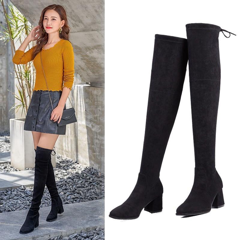 ニーハイブーツ ロングブーツ レディースング丈 ブーツpu革 ハイヒール 美脚ロング 秋冬新作秋 ストレッチブーツ 秋冬靴 シューズ ブーツ脚長効果 ブラック Ctx14 Bigchancenet 通販 Yahoo ショッピング
