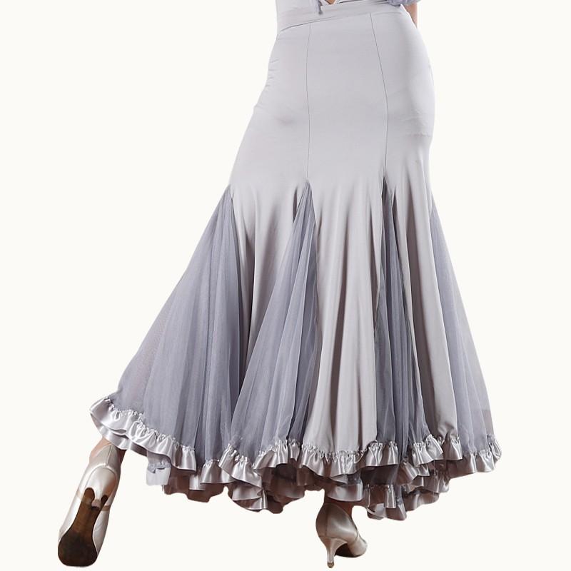 社交ダンス衣装 スカート ひらひらダンスに揺れる軽やかスカート モダンダンススカート ロング丈 ソーシャルダンス フォーマルスカート ステージ衣装 スカート