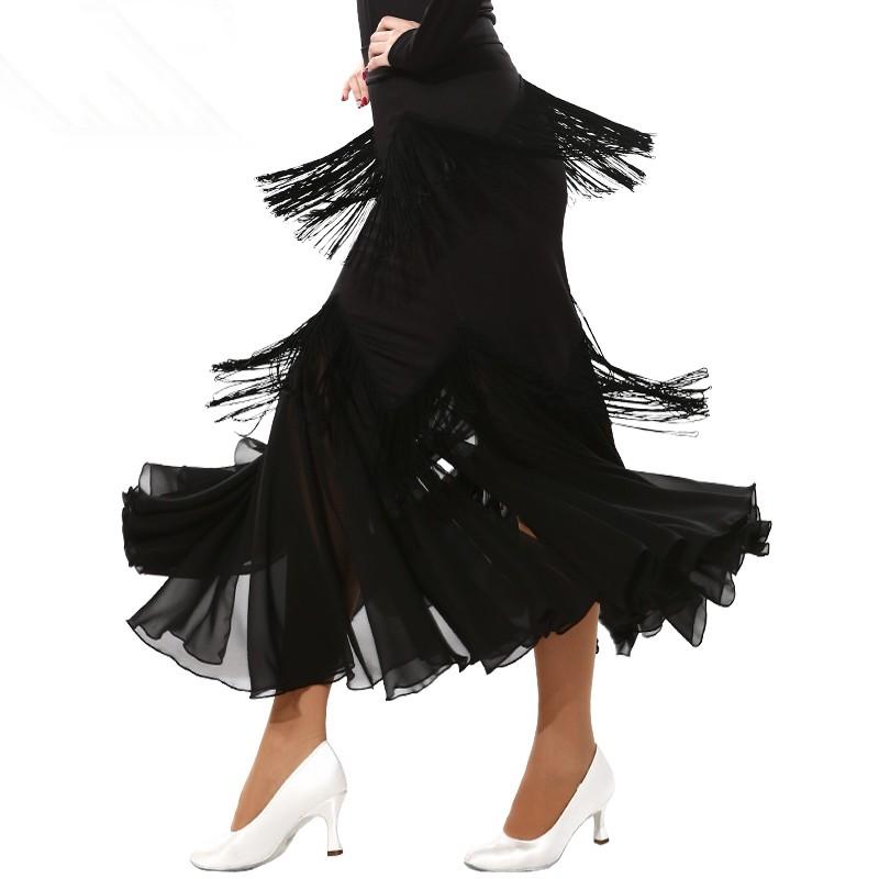 社交ダンス衣装 スカート ひらひらダンスに揺れる軽やかスカート モダンダンススカート ロング丈 ソーシャルダンス フォーマルスカート ステージ衣装 スカート