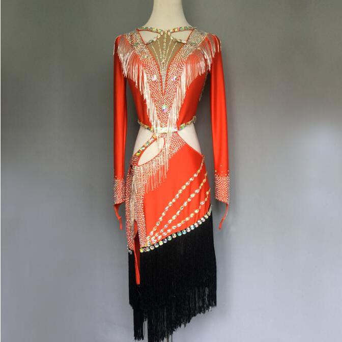 社交ダンス衣装 ラテンダンス衣装 ダンスドレス ラテンドレス ダンス チャチャ タンゴ 衣装 ダンスウエア 競技 高級ドレス ワンピース