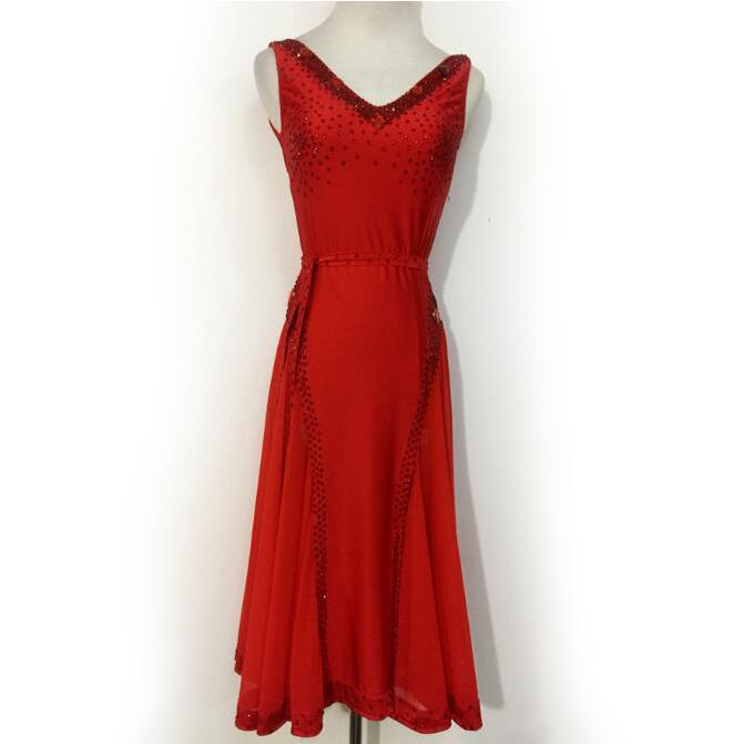 社交ダンスドレス 社交ダンス 衣装 モダンドレス 大きい裾 社交ダンス競技用のドレス ダンスウエア 練習服 競技着 演出用(10420円)