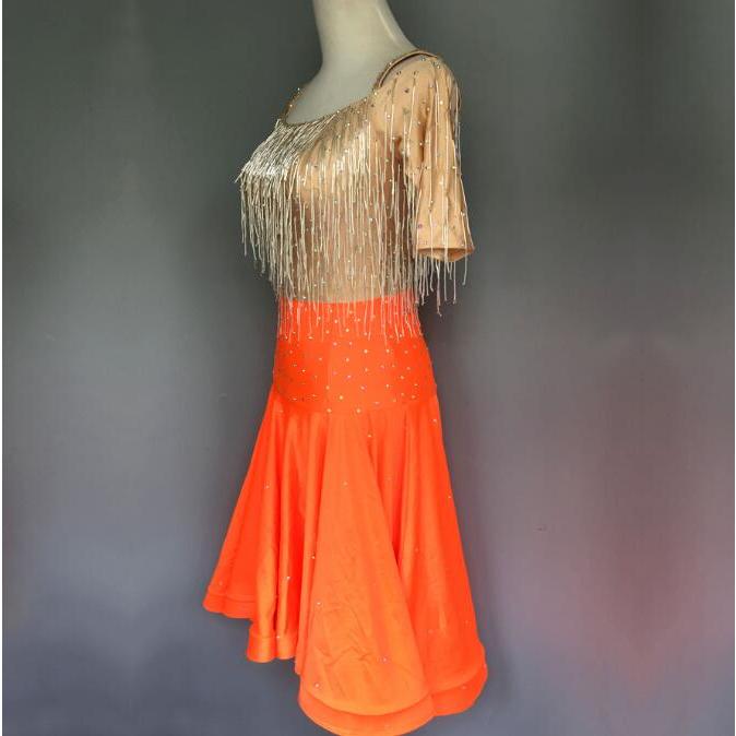 社交ダンス衣装 ラテンダンス衣装 ダンスドレス ラテンドレス ダンス チャチャ タンゴ 衣装 ダンスウエア 競技 高級ドレス ワンピース 衣装 ワンピース ダンスドレス 豪華 社交ダンス 開場ドレス