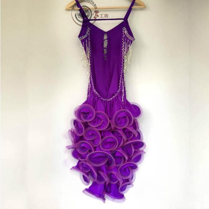 社交ダンスドレス 社交ダンス 衣装 モダンドレス 大きい裾 社交ダンス競技用のドレス ダンスウエア 練習服 競技着 演出用 衣装 社交ダンス 社交ダンスドレス 豪華 開場ドレス ワンピース