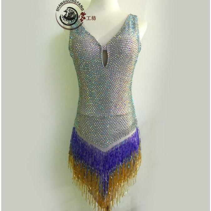 社交ダンスドレス 社交ダンス 衣装 モダンドレス 大きい裾 社交ダンス競技用のドレス ダンスウエア 練習服 競技着 演出用