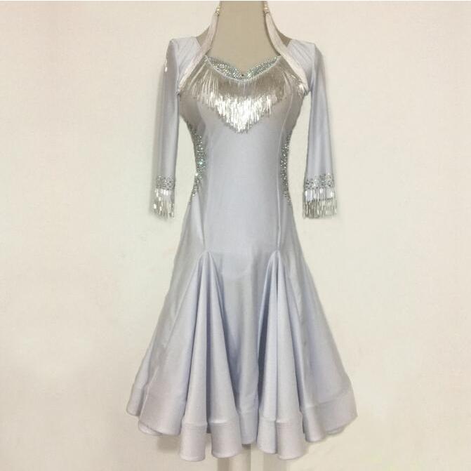 社交ダンスドレス 社交ダンス 衣装 モダンドレス 大きい裾 社交ダンス競技用のドレス ダンスウエア 練習服 競技着 演出用