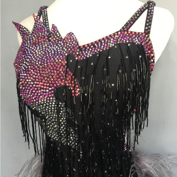 【売り切りお値下げ】 社交ダンスドレス 社交ダンス 衣装 モダンドレス 大きい裾 社交ダンス競技用のドレス ダンスウエア 練習服 競技着 演出用 【KU8925171500】(31238円)