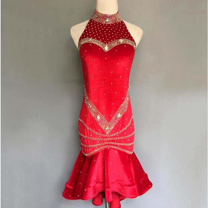 社交ダンスドレス 社交ダンス 衣装 モダンドレス 大きい裾 社交ダンス競技用のドレス ダンスウエア 練習服 競技着 演出用