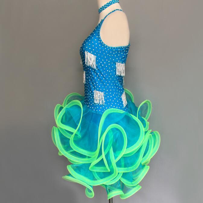 社交ダンス衣装 ラテンダンス衣装 ダンスドレス ラテンドレス ダンス チャチャ タンゴ 衣装 ダンスウエア 競技 高級ドレス ワンピース Y1117086847(10290円)