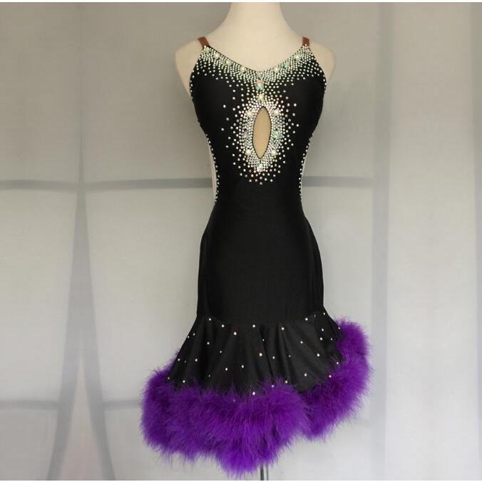 社交ダンスドレス 社交ダンス 衣装 モダンドレス 大きい裾 社交ダンス競技用のドレス ダンスウエア 練習服 競技着 演出用