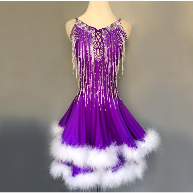 社交ダンスドレス 社交ダンス 衣装 モダンドレス 大きい裾 社交ダンス競技用のドレス ダンスウエア 練習服 競技着 演出用