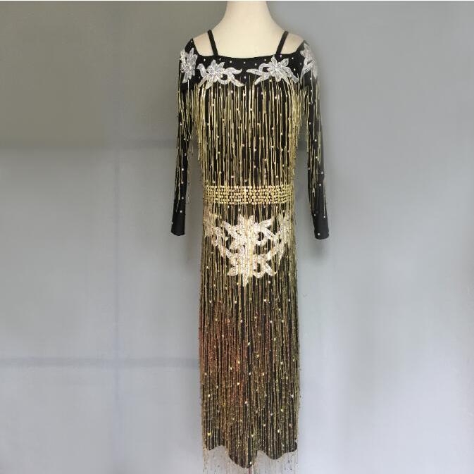 社交ダンスドレス 社交ダンス 衣装 モダンドレス 大きい裾 社交ダンス競技用のドレス ダンスウエア 練習服 競技着 演出用