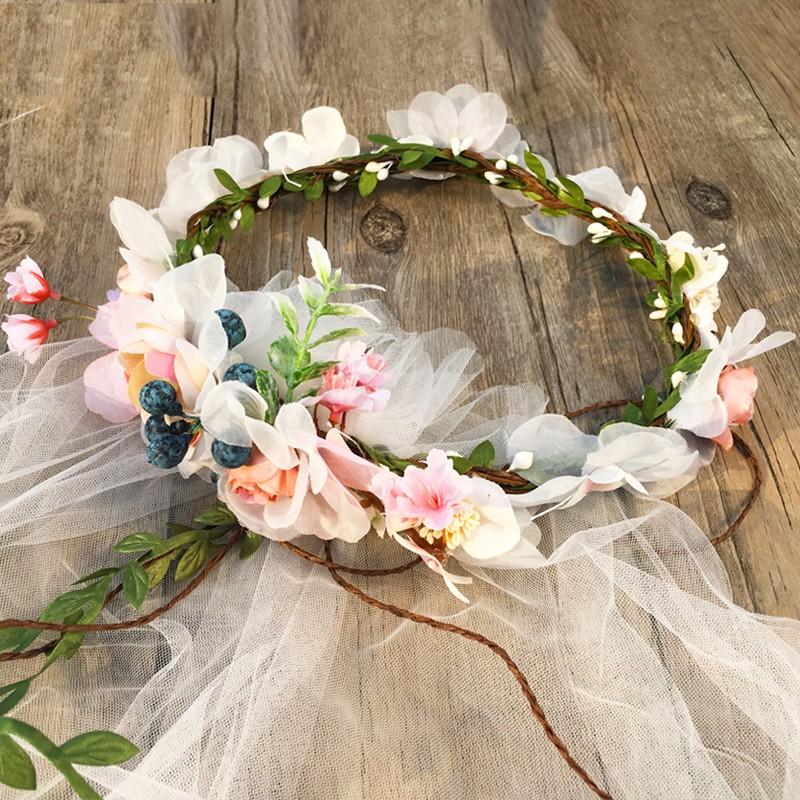 花冠ティアラ ウエディング 花冠 花かんむり ヘアアクセサリー 結婚式 ヘッドアクセ 花輪 森ガール 写真撮り パーティ ブライダル 花嫁 フラワーガール Hh08 Bigchancenet 通販 Yahoo ショッピング