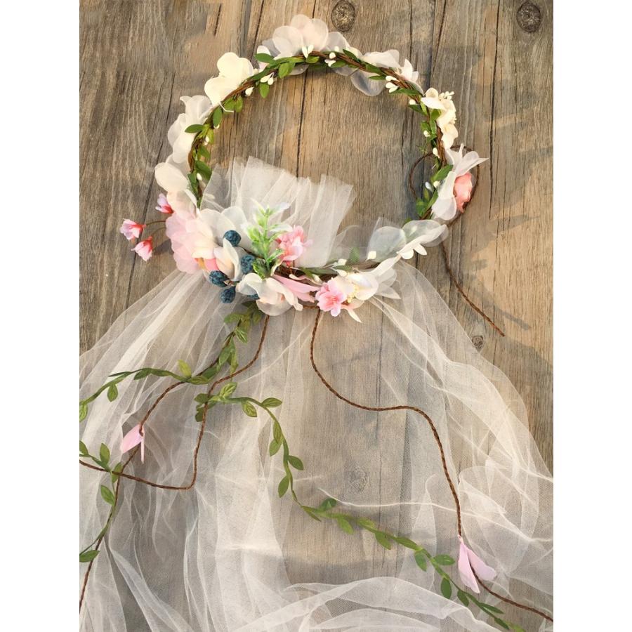 花冠ティアラ ウエディング 花冠 花かんむり ヘアアクセサリー 結婚式 ヘッドアクセ 花輪 森ガール 写真撮り パーティ ブライダル 花嫁 フラワーガール Hh08 Bigchancenet 通販 Yahoo ショッピング