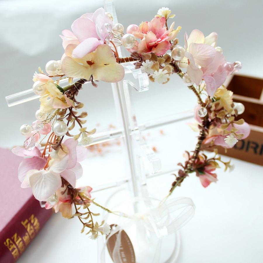 花冠ティアラ ウエディング 花冠 花かんむり ヘアアクセサリー 結婚式 ヘッドアクセ 花輪 森ガール 写真撮り パーティ ブライダル 花嫁 フラワー ガール Hh Bigchancenet 通販 Yahoo ショッピング