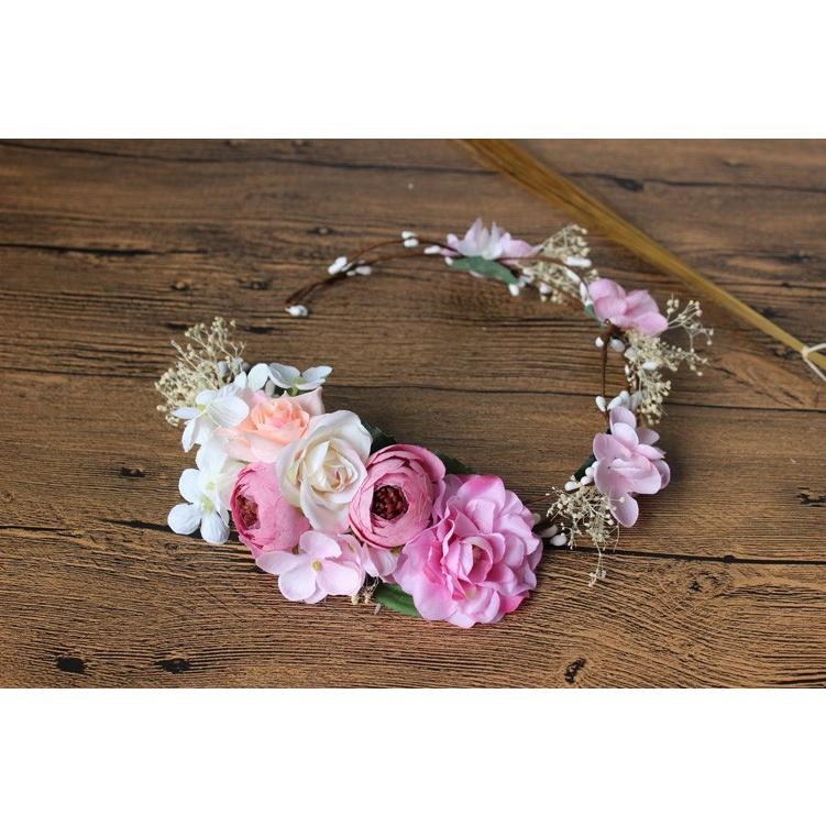 ヘッドドレス 花かんむり ウエディング花冠 シルクフラワー ドレス花冠 造花ナチュラル 花輪 結婚式 花嫁 海外旅行 イベント パーティ 着物 安い 髪飾り Hh75 Bigchancenet 通販 Yahoo ショッピング