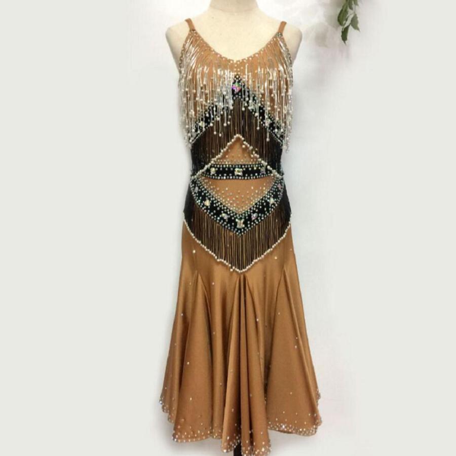 社交ダンス衣装 ラテンダンス衣装 ダンスドレス ラテンドレス ダンス チャチャ タンゴ 衣装 ダンスウエア 競技 高級ドレス ワンピース(17248円)