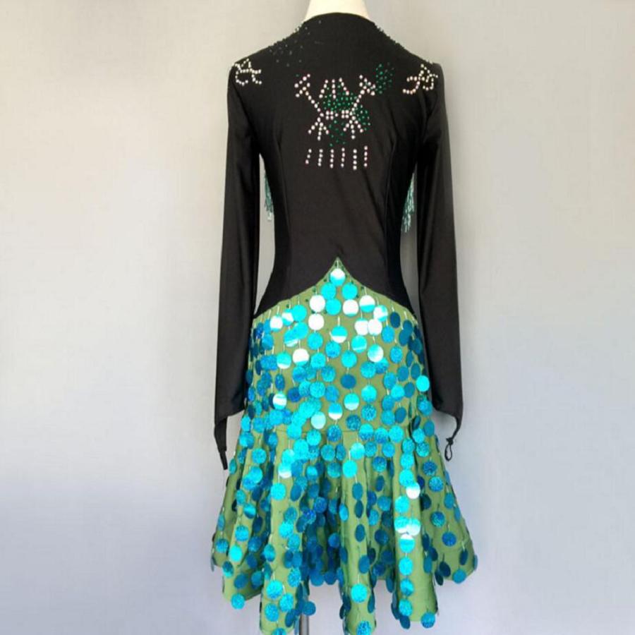 社交ダンスドレス 社交ダンス 衣装 モダンドレス 大きい裾 社交ダンス競技用のドレス ダンスウエア 練習服 競技着 演出用 衣装 社交ダンス 社交ダンスドレス 豪華 開場ドレス ワンピース