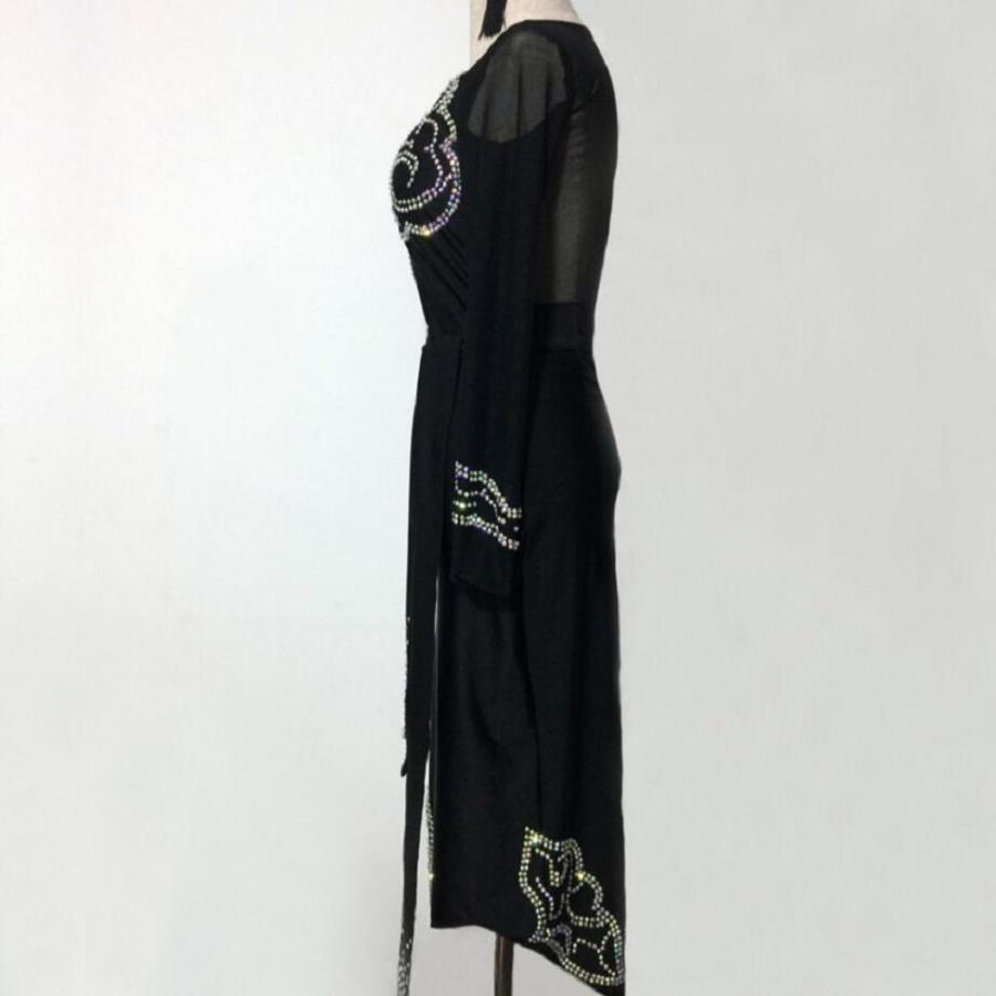 社交ダンスドレス 社交ダンス 衣装 モダンドレス 大きい裾 社交ダンス競技用のドレス ダンスウエア 練習服 競技着 演出用 衣装 社交ダンス 社交ダンスドレス 豪華 開場ドレス ワンピース