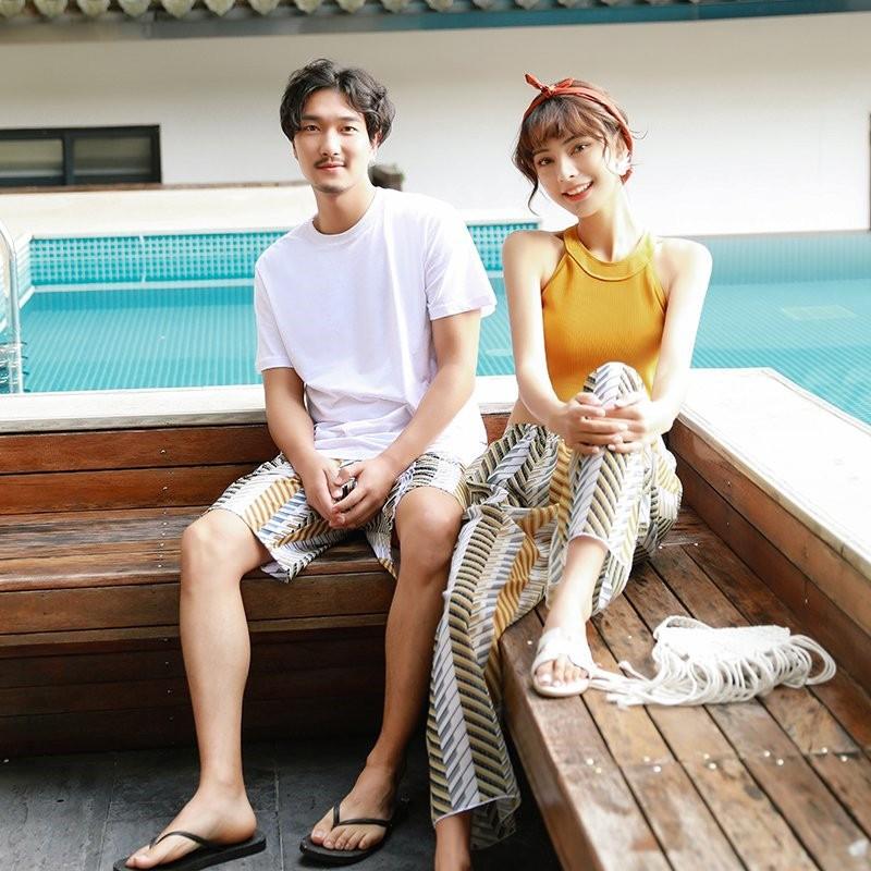 水着 超人気 ペアルック カップル水着 メンズ レディース 花柄 お揃い水着 ビキニ サーフパンツ 海水浴 夏休みセクシー可愛い 男性ハーフパンツ 海外旅行 Km108 Bigchancenet 通販 Yahoo ショッピング