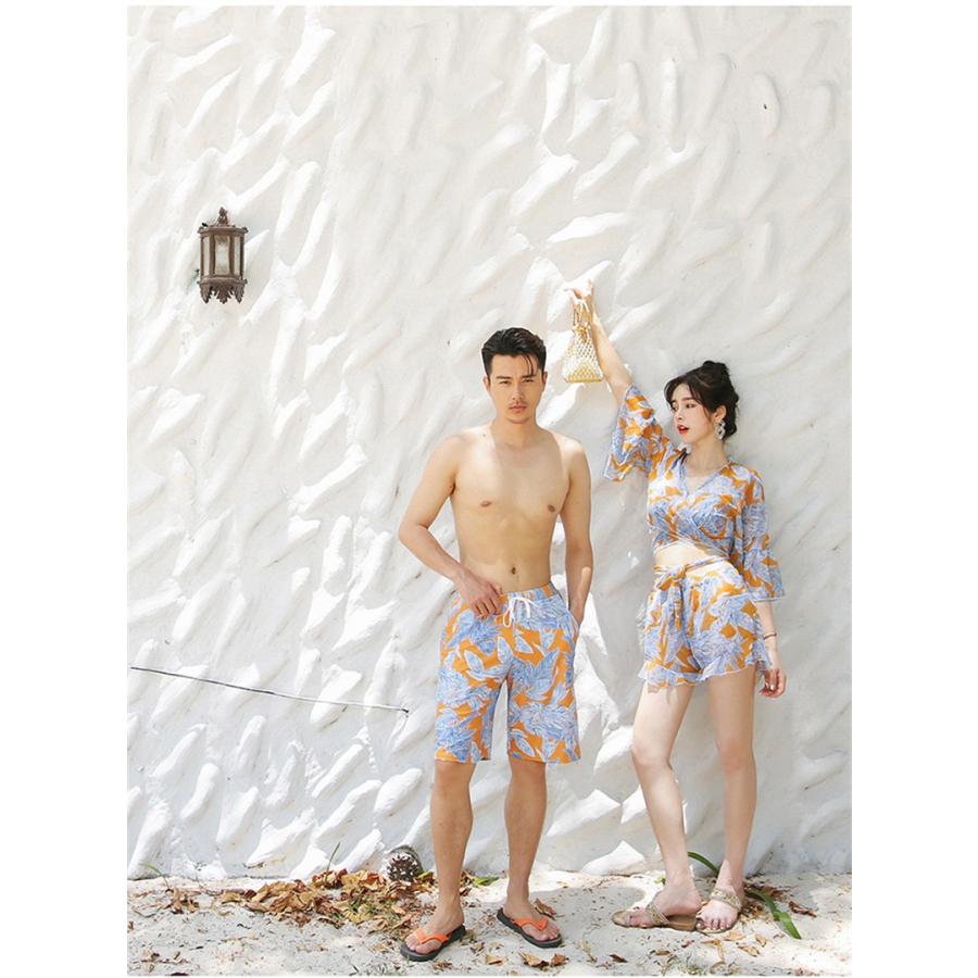 水着 超人気 ペアルック カップル水着 メンズ レディース 花柄 お揃い水着 ビキニ サーフパンツ 海水浴 夏休みセクシー可愛い 男性ハーフパンツ 海外旅行 Km111 Bigchancenet 通販 Yahoo ショッピング