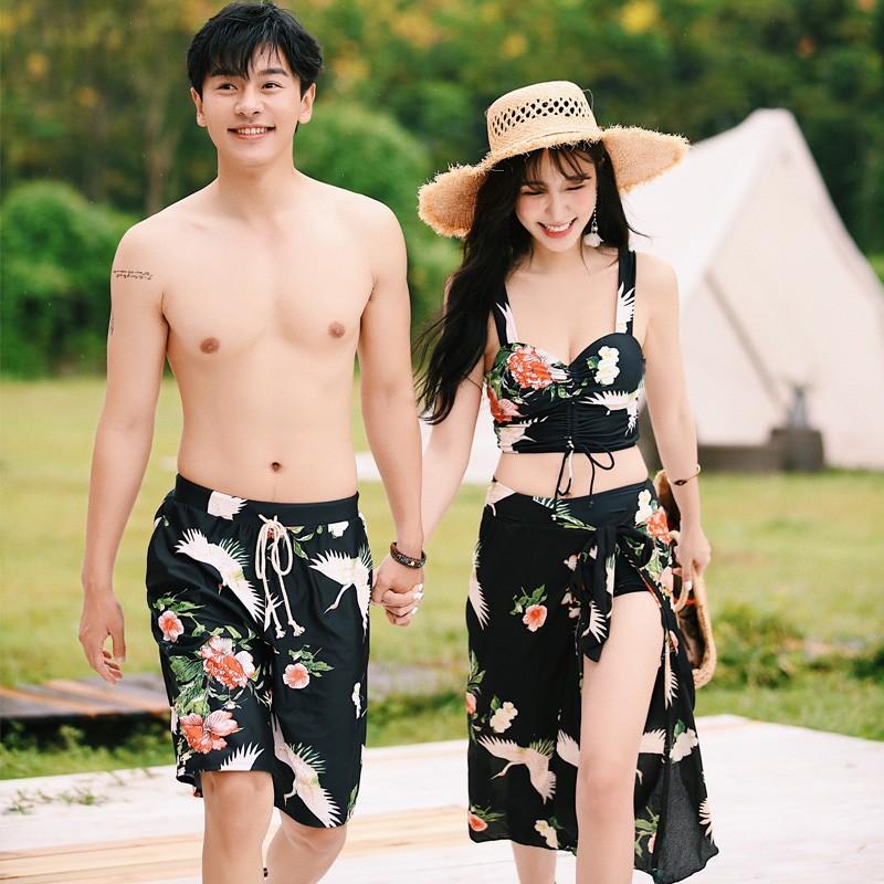安い 水着 ペアルック カップル水着セット メンズ レディース 花柄 お揃い水着 ビキニ サーフパンツ 海水浴 夏休み セクシー 可愛い 水着ペア 体型カバー 在庫有 Nicmosul Org