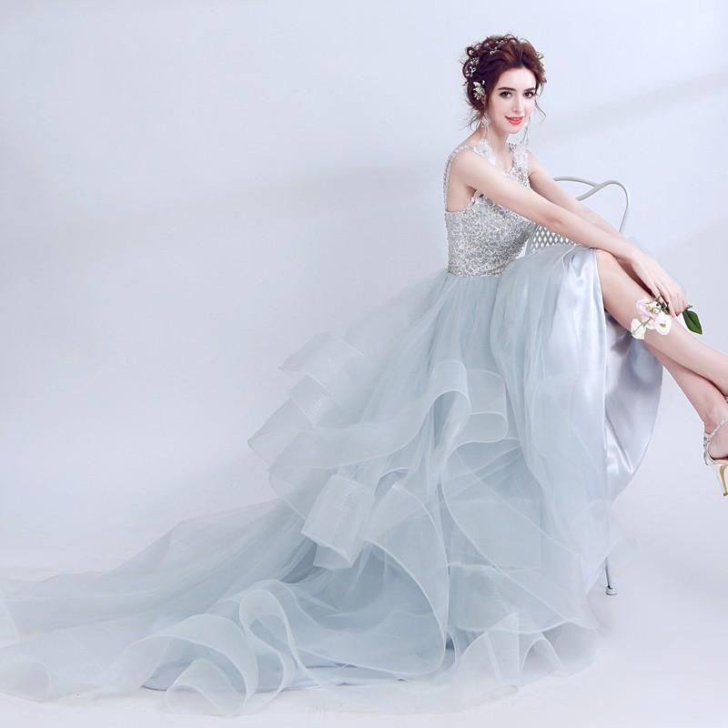 ロングドレス ウェディングドレス イブニングドレス 演奏会 カラードレス 大きいサイズ ドレス ロング 結婚式 お呼ばれ 大きい ピアノ ステージドレス グレー Lfck03 Bigchancenet 通販 Yahoo ショッピング
