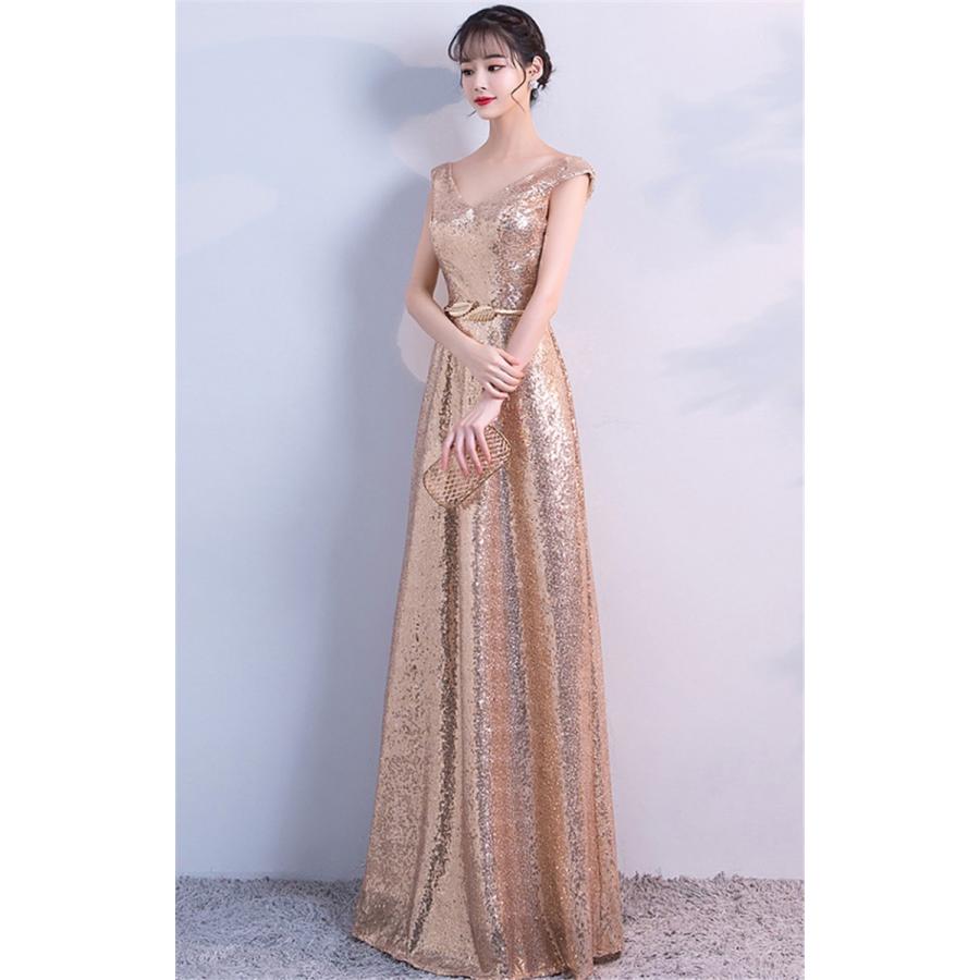 ロングドレス 演奏会ドレス 大人 発表会 パーティードレス 結婚式 ドレス ウェディングドレス パーティー 二次会ドレス お呼ばれドレス 卒業会 同窓会 ゴールド Lfck1015 Bigchancenet 通販 Yahoo ショッピング