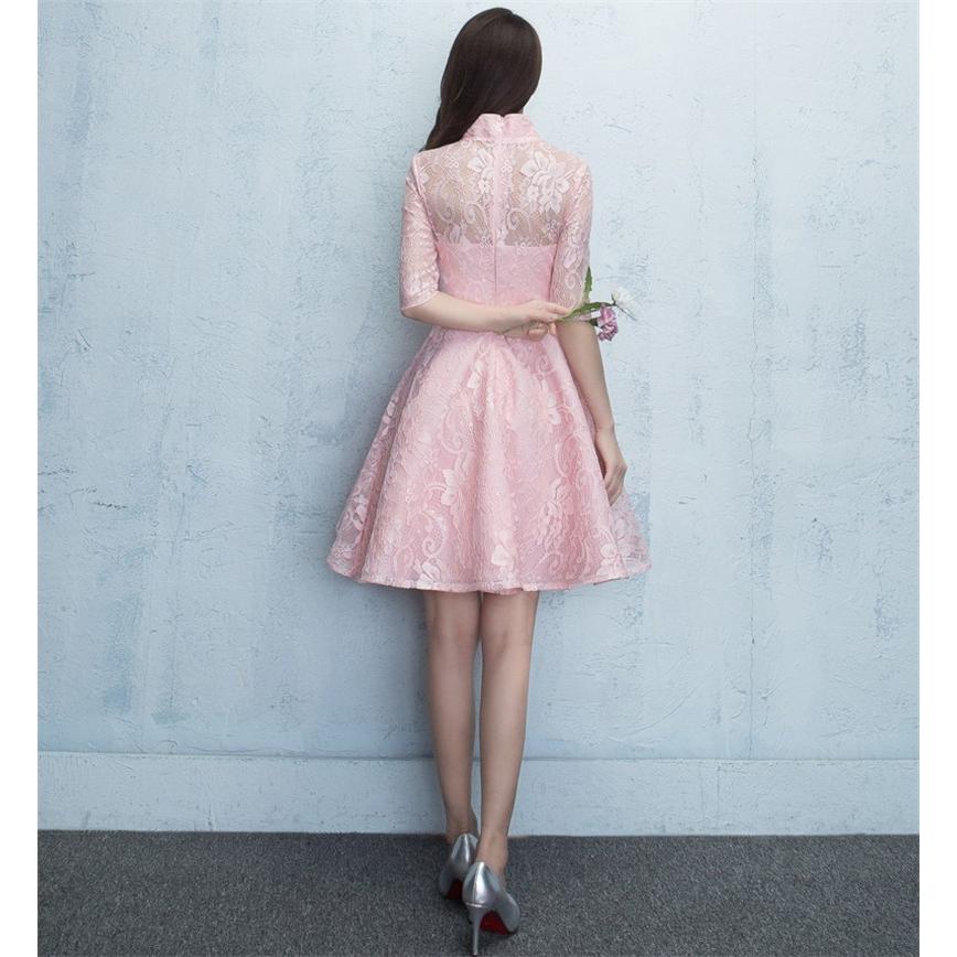 ショートドレス パーティードレス カラードレス 花嫁ドレス ウェディングドレス 結婚式 ワンピース Aライン フォーマル キャバ 2次会 同窓会 ピンク Lfdk177 Bigchancenet 通販 Yahoo ショッピング