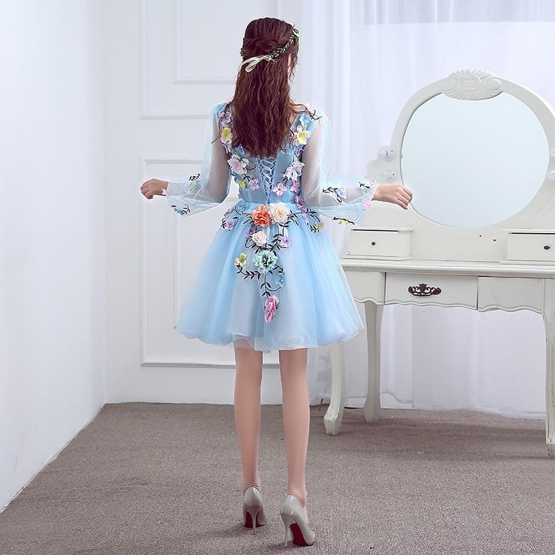 ショートドレス カラードレス ウェディングドレス 結婚式 パーティードレス 大きいサイズ ミニドレス ワンピース 披露宴 二次会 発表会 入学式 水色 Lfdk415 Bigchancenet 通販 Yahoo ショッピング