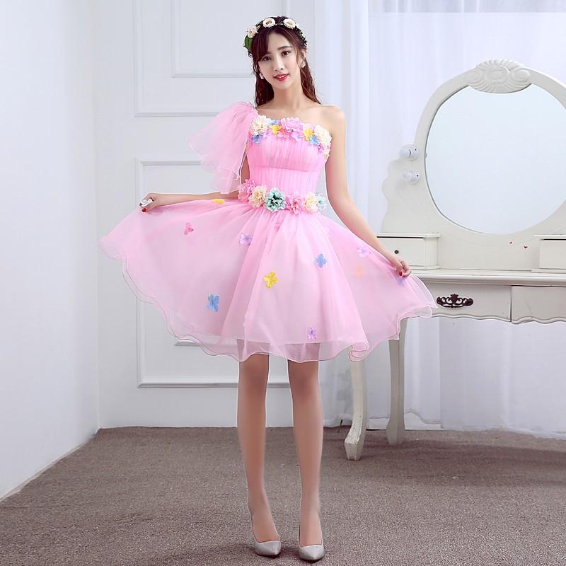 ショートドレス カラードレス 最大44 Offクーポン ウェディングドレス 結婚式 パーティードレス 大きいサイズ ミニドレス ピンク ワンピース 披露宴 発表会 二次会 入学式