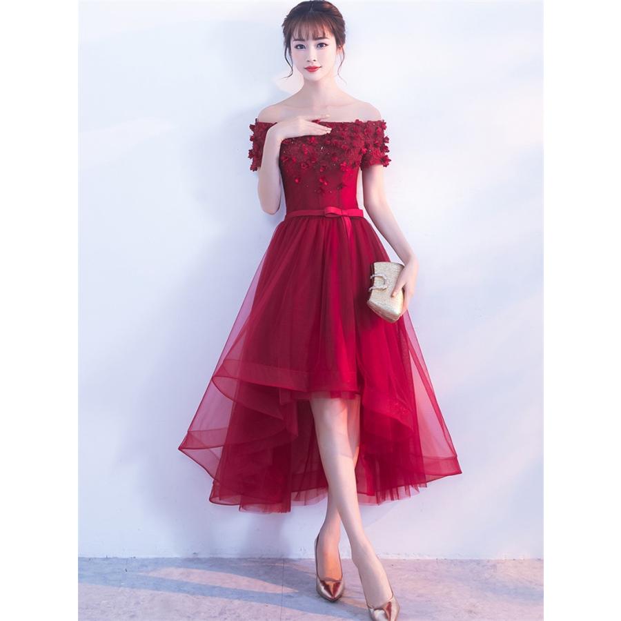 ショートドレス パーティードレス ウェディングドレス カラードレス 10代 パーティードレス ワンピース 代 30代 ワンピ ワンピース ミニドレス おしゃれ ワンピ 可愛いドレス レッド Lfdk437 お呼ばれ Bigchancenet