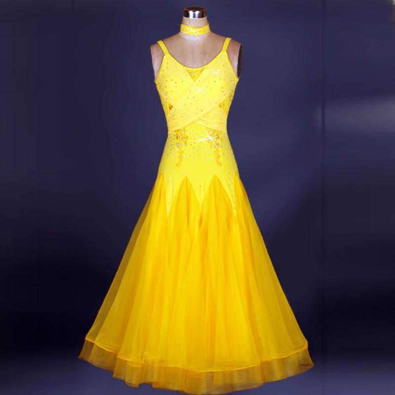 社交ダンスドレス 社交ダンス 衣装 モダンドレス 大きい裾 社交ダンス競技用のドレス ダンスウエア 練習服 競技着 演出用 総丈：125