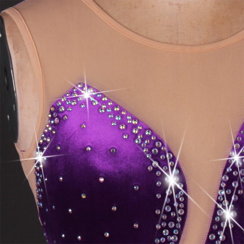 社交ダンスドレス 社交ダンス 衣装 モダンドレス 大きい裾 社交ダンス競技用のドレス ダンスウエア 練習服 競技着 演出用 総丈：125 U9885847809(9107円)