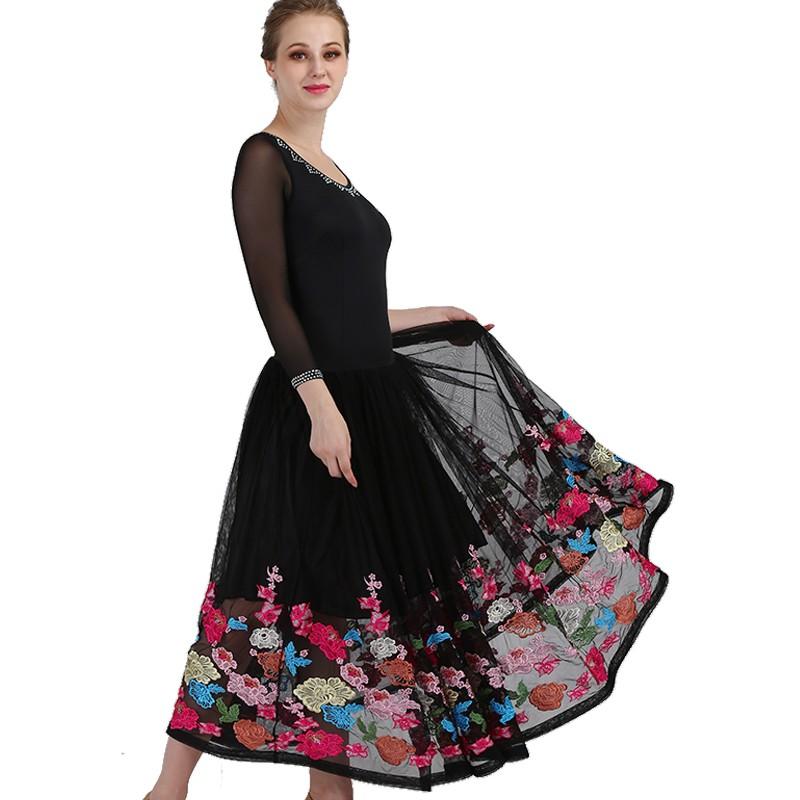 社交ダンス衣装 社交ダンスドレス モダンドレス ダンスウェア ワルツ ダンス服　ステージ衣装 大きい裾 パーティー舞台衣装 社交ダンス衣装 パーティー舞台衣装 PET1060658364(9771円)