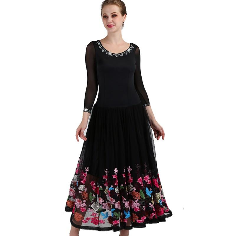 社交ダンス衣装 社交ダンスドレス モダンドレス ダンスウェア ワルツ ダンス服　ステージ衣装 大きい裾 パーティー舞台衣装 社交ダンス衣装 パーティー舞台衣装 PET1060658364(9771円)