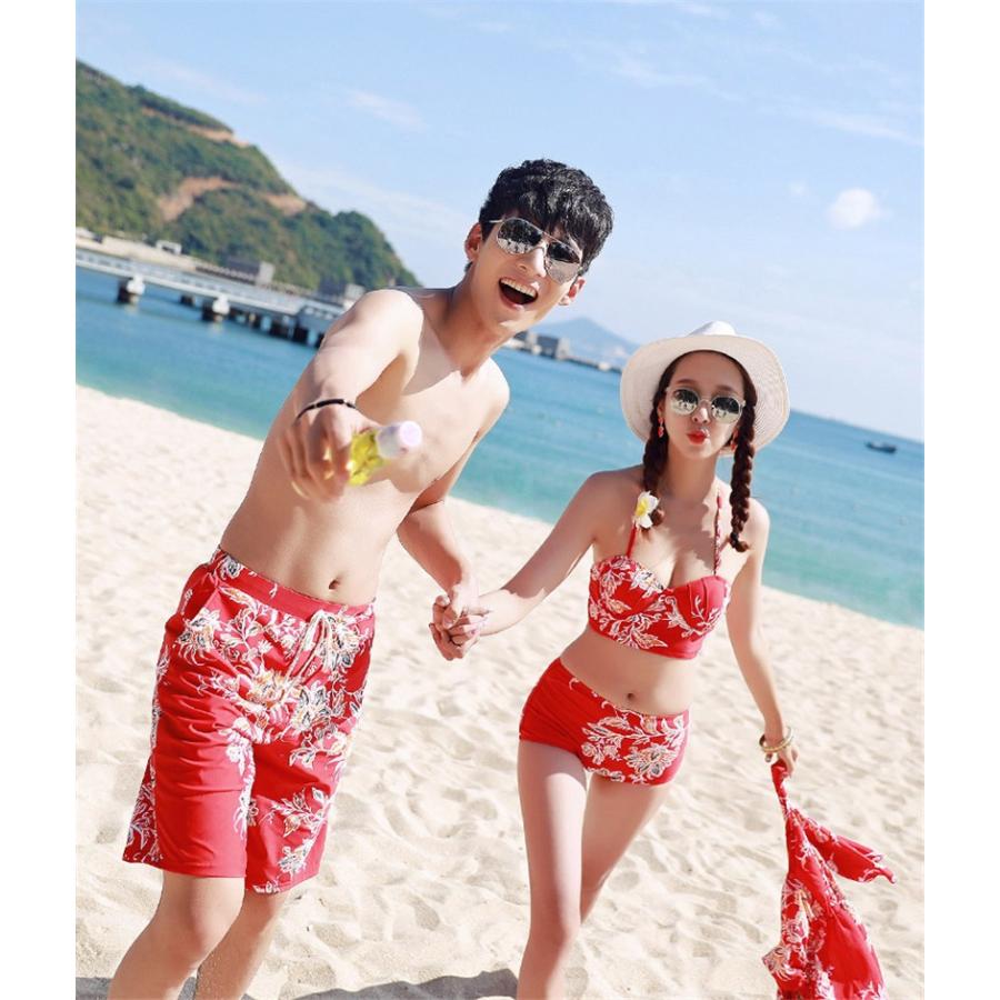 水着 超人気 ペアルック カップル水着 メンズ レディース 花柄 お揃い水着 ビキニ サーフパンツ 海水浴 夏休みセクシー可愛い Qlyy15 Bigchancenet 通販 Yahoo ショッピング