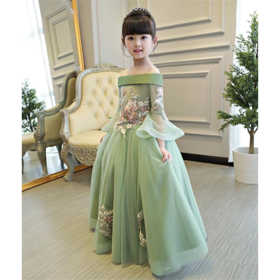 21新品 子供ドレス 発表会 ピアノ 女の子 発表会ロングドレス 結婚式 七五三 演奏会 入学式 撮影用 子供服 フォーマル キッズドレス ジュニア グリーン Rtlf1 Bigchancenet 通販 Yahoo ショッピング