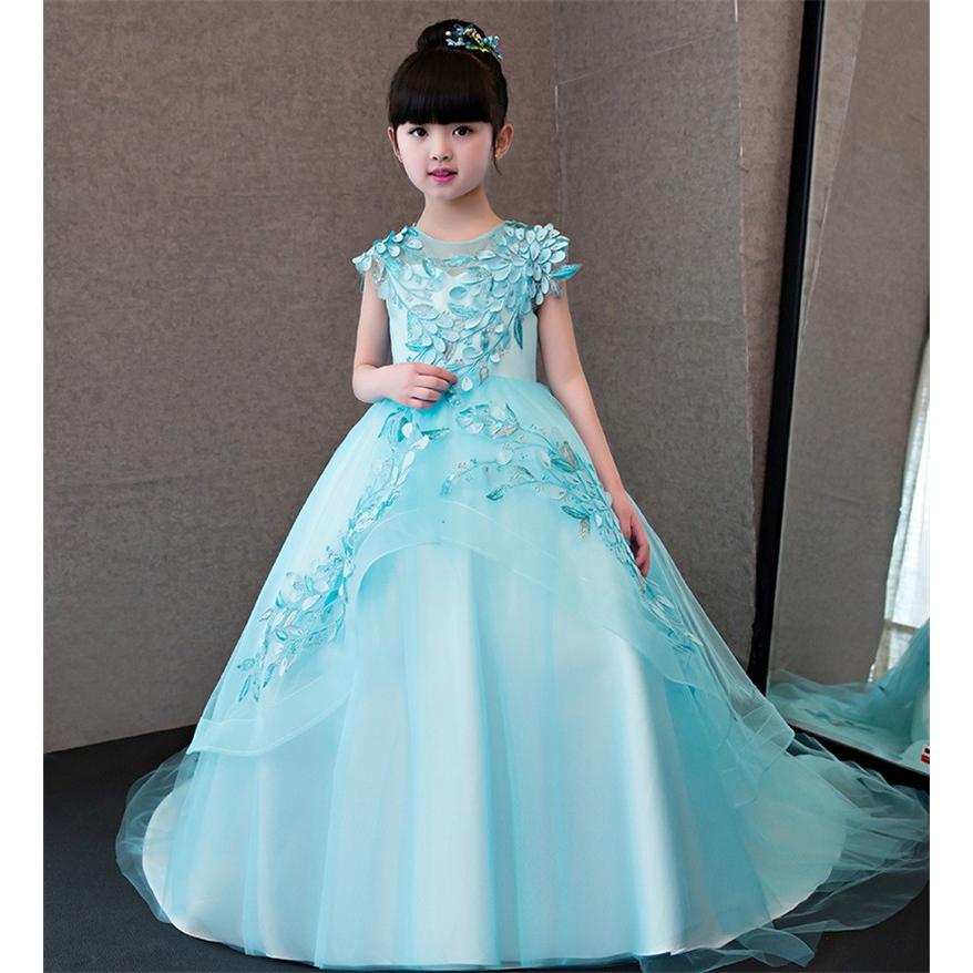 子供ドレス 発表会 フォーマル 結婚式 ドレス キッズドレス ロングドレス ジュニアドレス 発表会 ピアノ 結婚式 七五三 コンクール ブルー Rtlf337 Bigchancenet 通販 Yahoo ショッピング