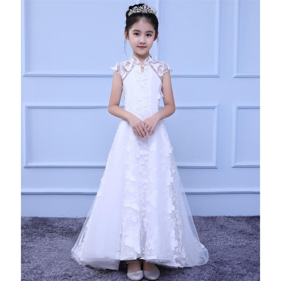 新品セール 素敵な子供ドレス ピアノ発表会 プリント ドレス 女の子 二次会 花嫁 ジュニア 結婚式 キッズロングドレス 子供服 フォーマル ホワイト Rtlf40 Bigchancenet 通販 Yahoo ショッピング
