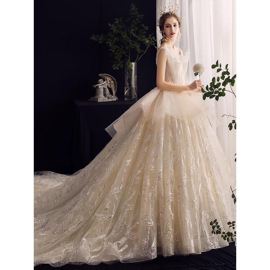 愛用愛用花嫁ドレス 花柄 パーティードレス Wedding ウエディング