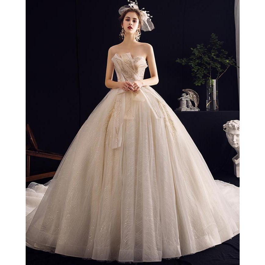 人気格安 花嫁ウェディングドレス 二次会 ロングドレス ビスチェタイプ エンパイアドレス 結婚式 プリンセス ドレスwedding Dress Vze037 Bigchancenet 通販 Yahoo ショッピング