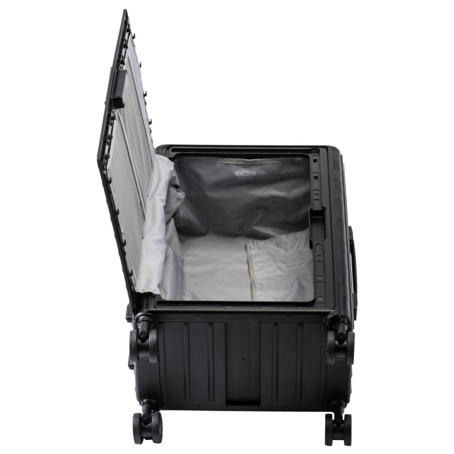 アンドフラット&FLATブラックメタリック折り畳キャリーFL14-4-00001 ＆.FLAT 送料無料 正規品 スーツケース 機内持ち込み &FLAT