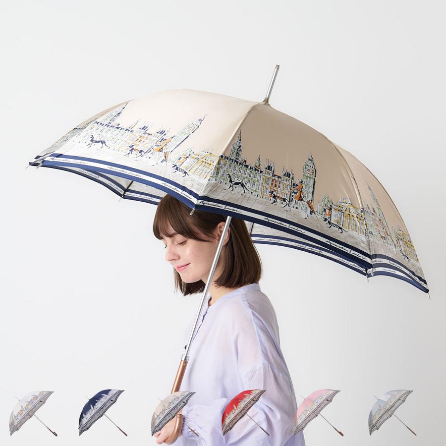 Aquascutum（アクアスキュータム） 長傘 雨傘 レディース 60cm 軽量 遮